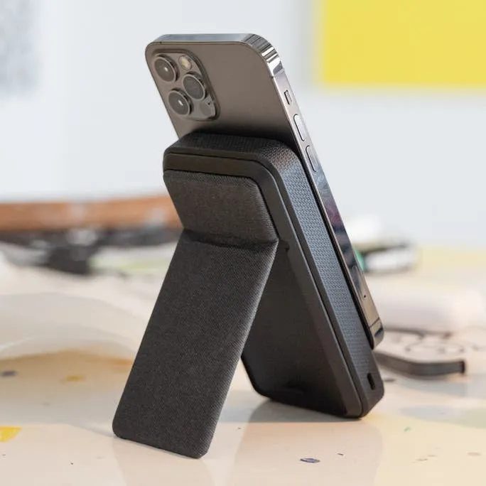 Mophie Snap  Powerstation Stand - Wireless Power Bank - 10000 Mah - 20 Watt - Pd (24 Pin Usb-C) - On Cable: Usb-C - Blac