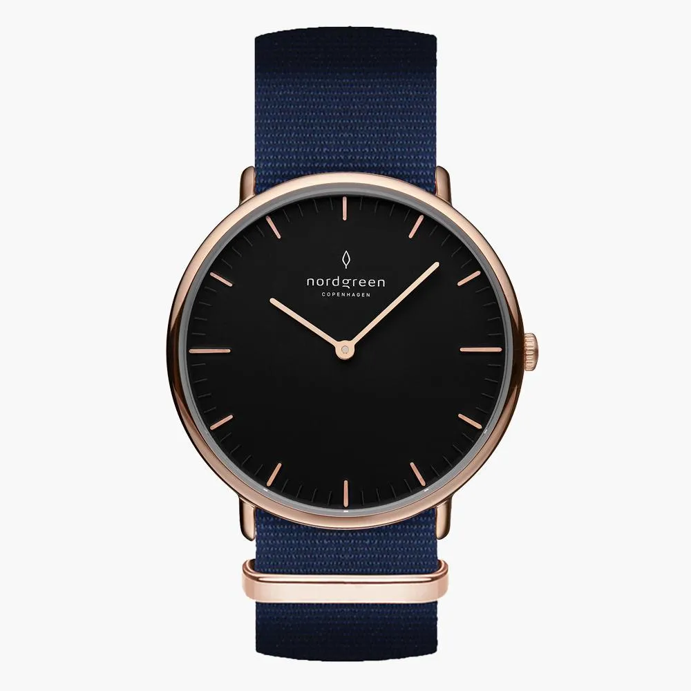 Native | Black Dial - Navy Blue Nylon