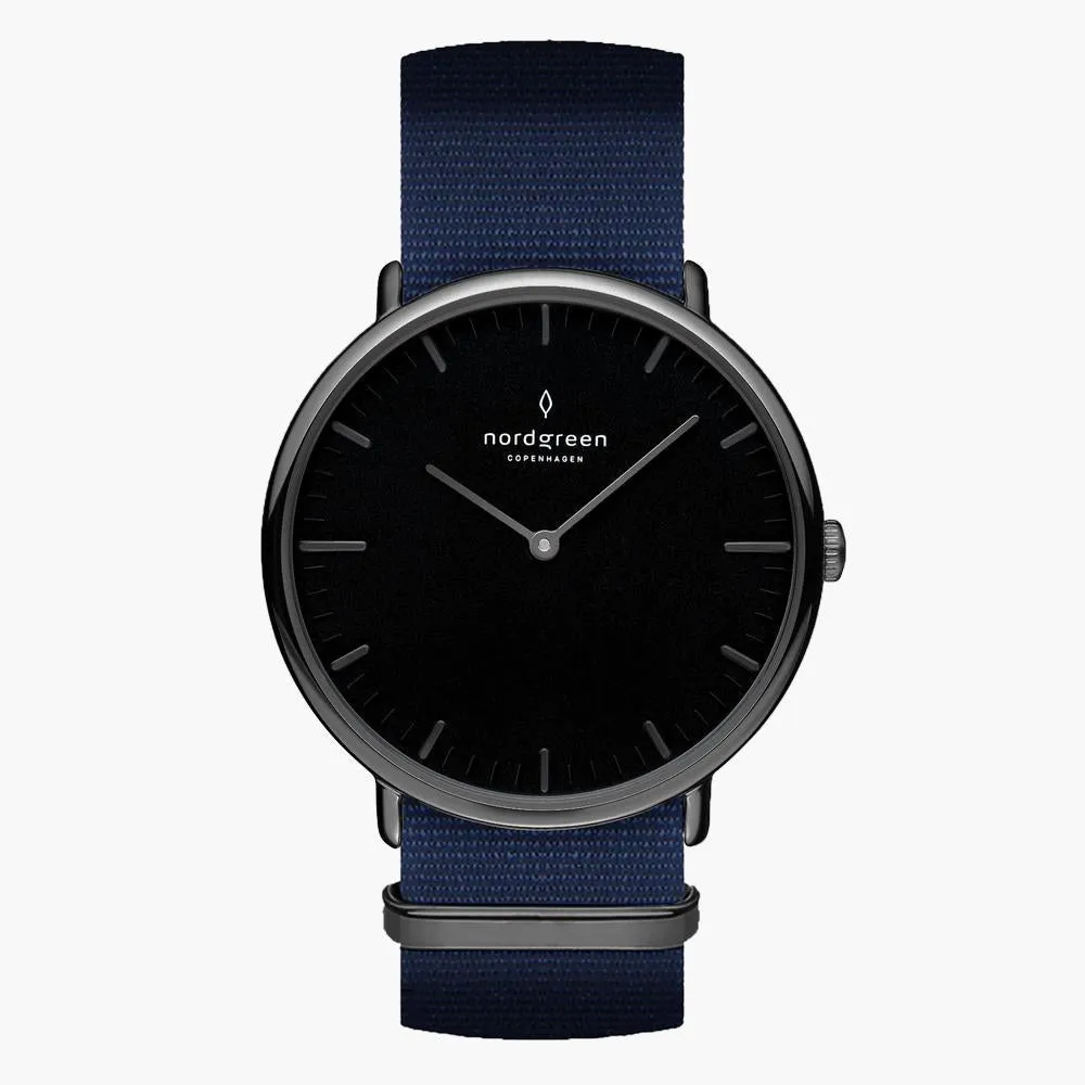 Native | Black Dial - Navy Blue Nylon