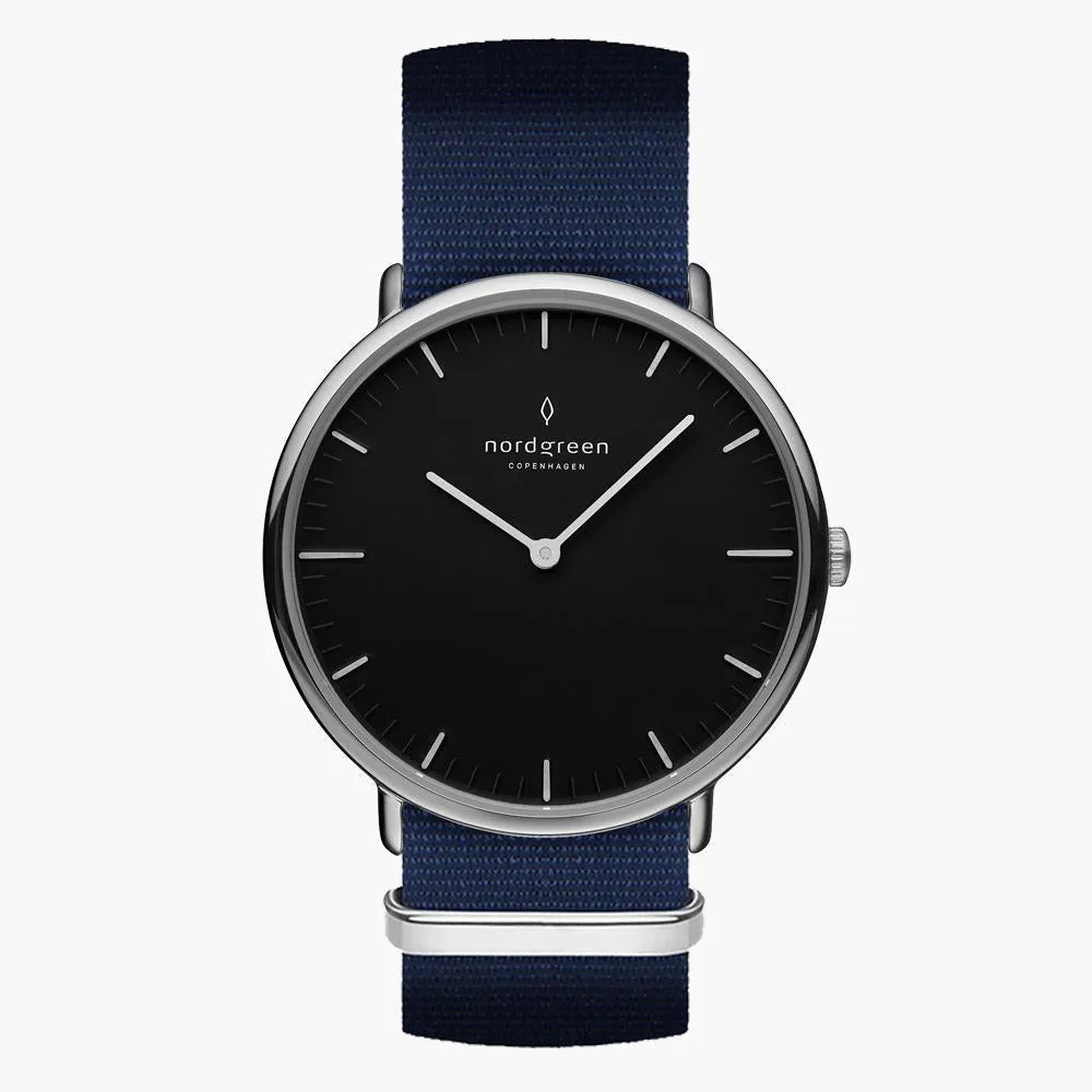 Native | Black Dial - Navy Blue Nylon