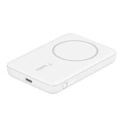 New - Belkin 2500mAh Magnetic Wireless Power Bank - White