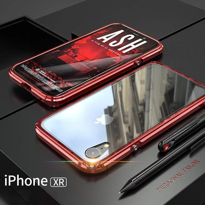 New Electronic Auto-Fit Magnetic Glass Case for iPhone