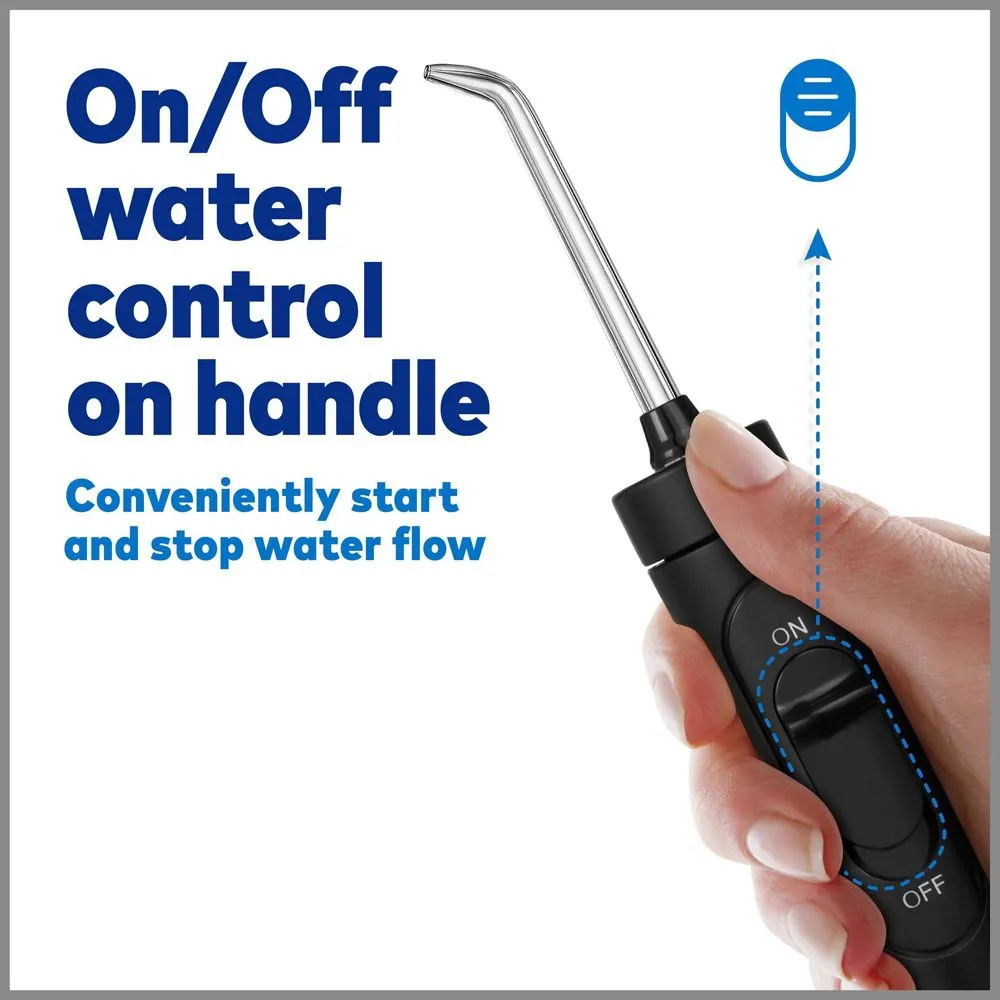 New - Waterpik ION Compact Rechargeable Cordless Countertop Water Flosser - WF-11W012-2 - Black