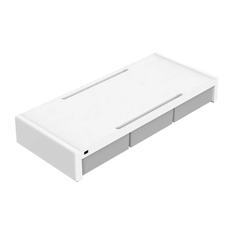 Orico 7.4Cm Desktop Monitor Stand With Drawers - White