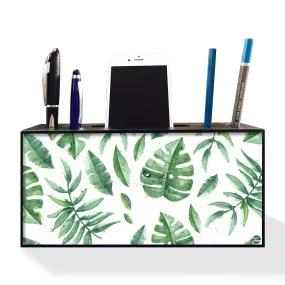 Pen Mobile Stand Holder Desk Organizer - Happy Leaves