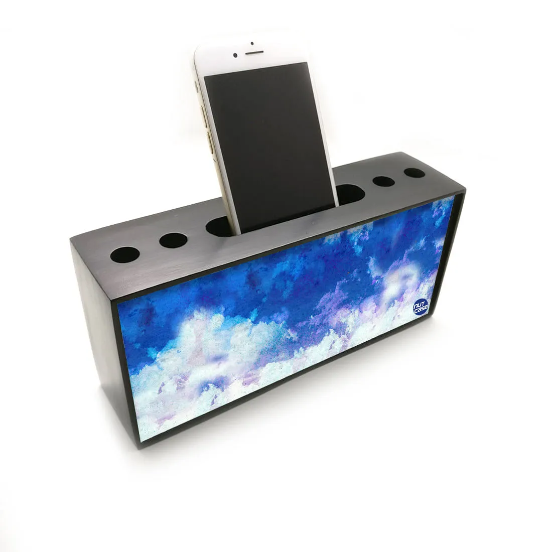 Pen Mobile Stand Holder Desk Organizer - Sky clouds