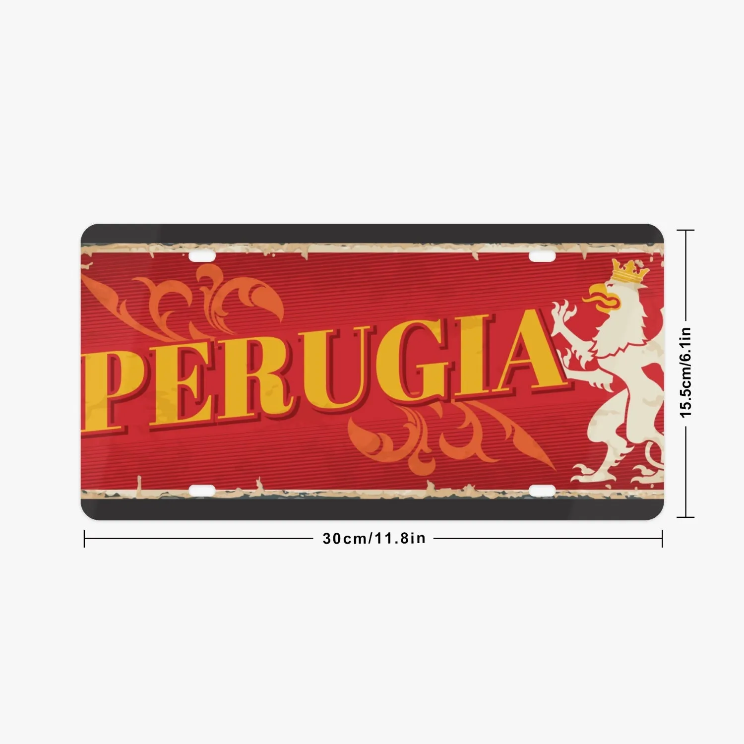 Perugia License Plate Italian Style