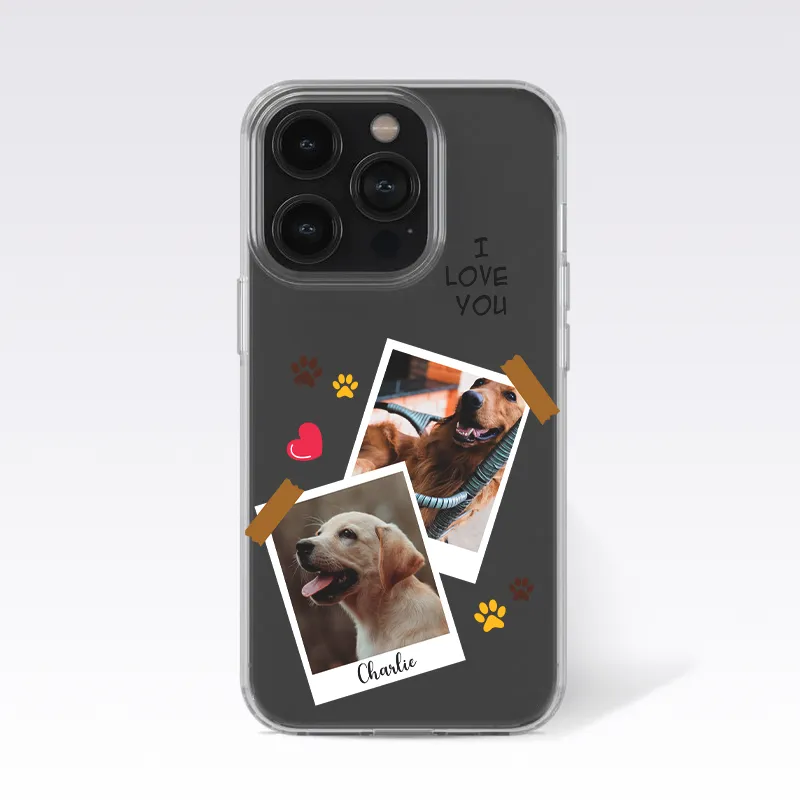 Pet Lover Custom Photo Clear Silicon Case Cover