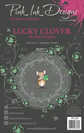 Pink Ink Designs Lucky Clover 6 in x 8 in Clear Stamp Set