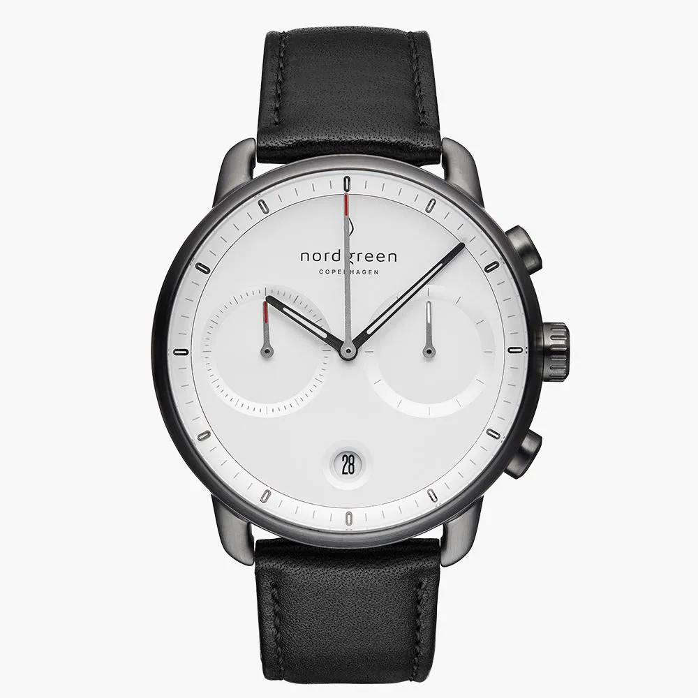 Pioneer | White Dial - Black Leather - Refurbished