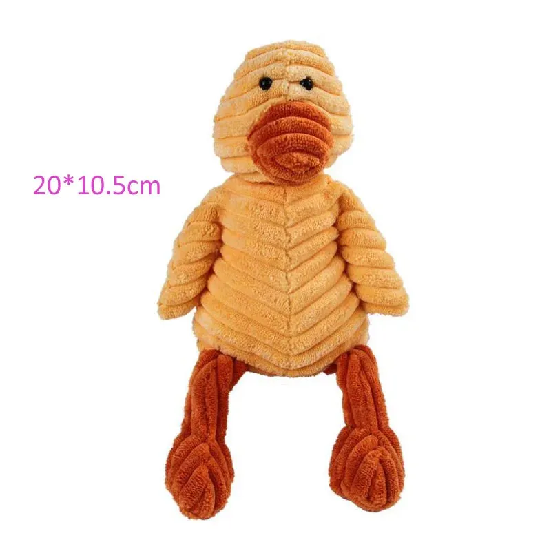 Plush Dog Toy Animal Shapes | Bite Resistant Squeaky Toys | Corduroy Dog Toys for Small and Large Dogs | Puppy Pets Training Accessories