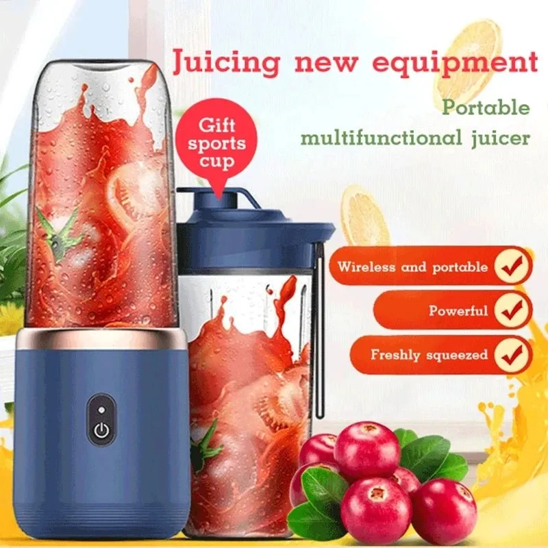 Portable 6 Blades Fruit Juicer with USB Charging