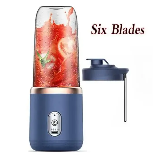 Portable 6 Blades Fruit Juicer with USB Charging