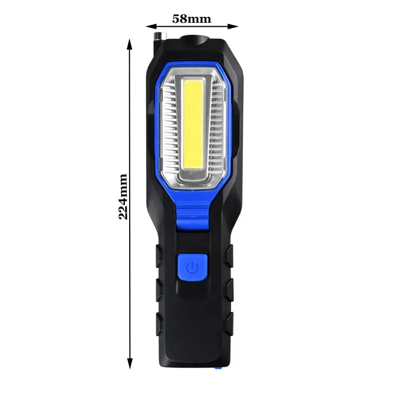 Portable Car Repair LED Flashlight USB Rechargeable COB Torch Waterproof Outdoor Lamp Camping Emergency Light With Magnet Hook