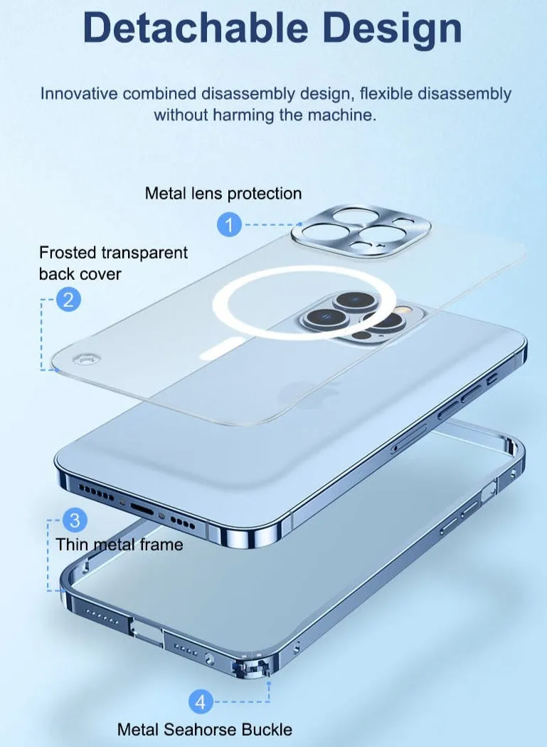 Premium Metal Frame Protective Case for iPhone