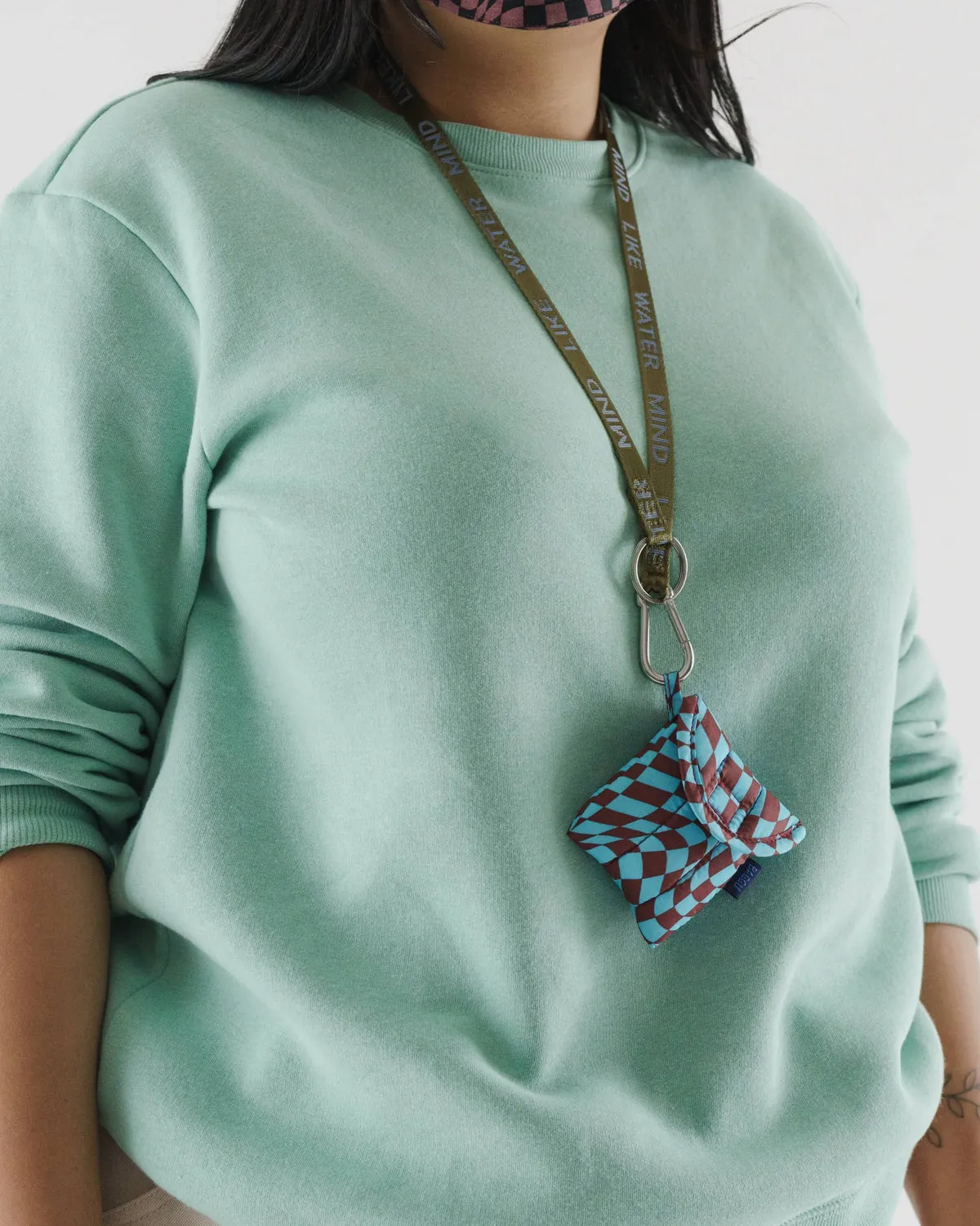 Puffy Earbuds Case - Sky Trippy Checker