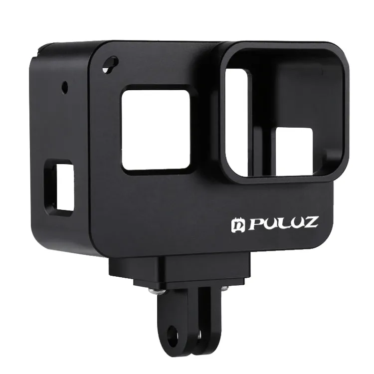 PULUZ Housing Shell CNC Aluminum Alloy Protective Cage with Insurance Frame  for GoPro HERO(2018) /7 Black /6 /5(Black)