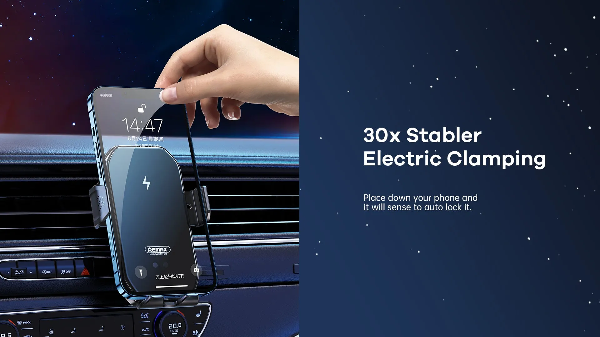 Remax 15W Tinsm Series Wireless Charging Car Holder