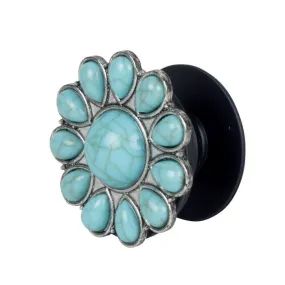 Round Faux Turquoise Stones Phone Pop Socket