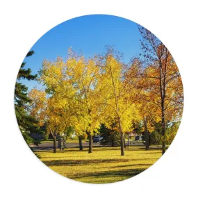 Round Mouse Pad - Calgary in the Fall