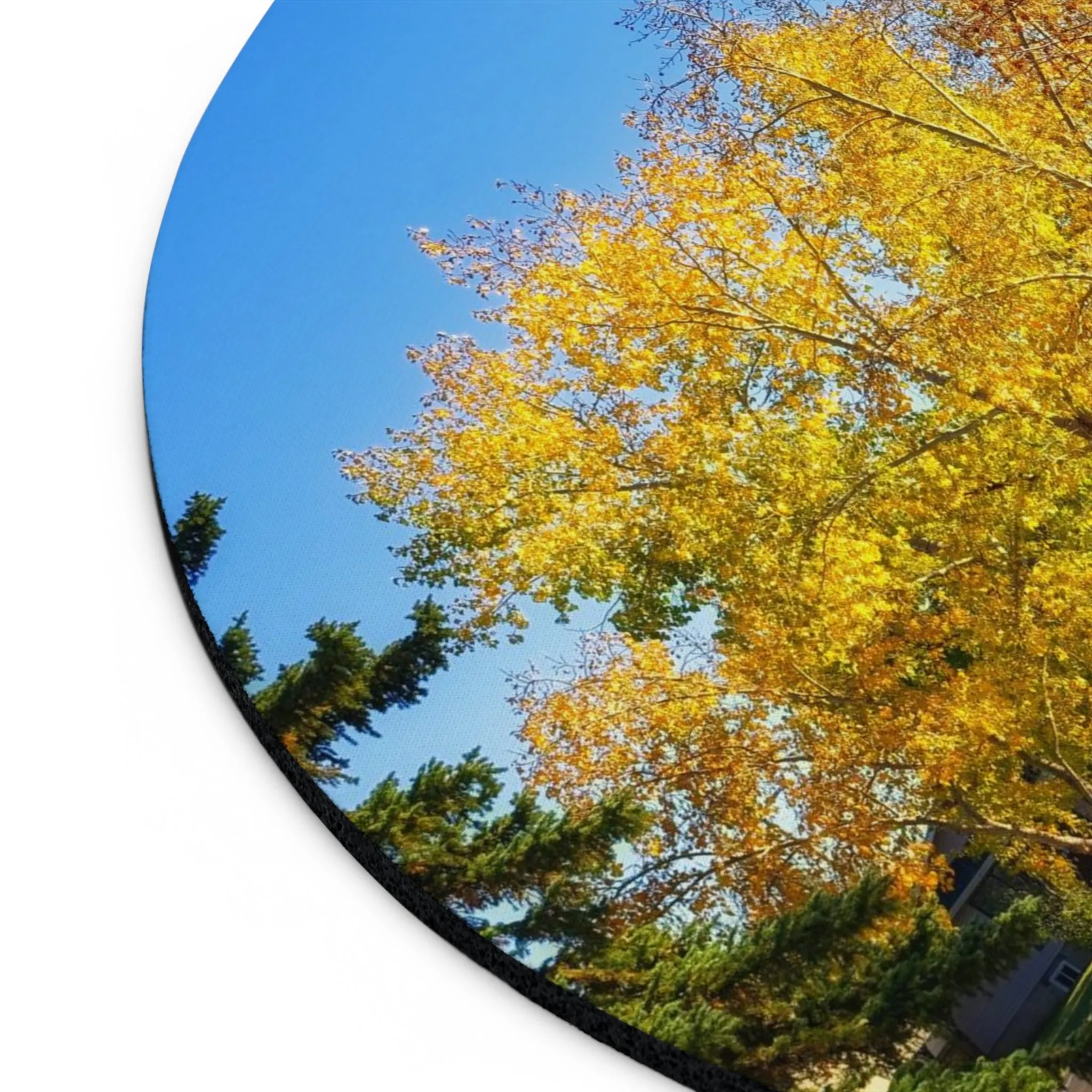 Round Mouse Pad - Calgary in the Fall