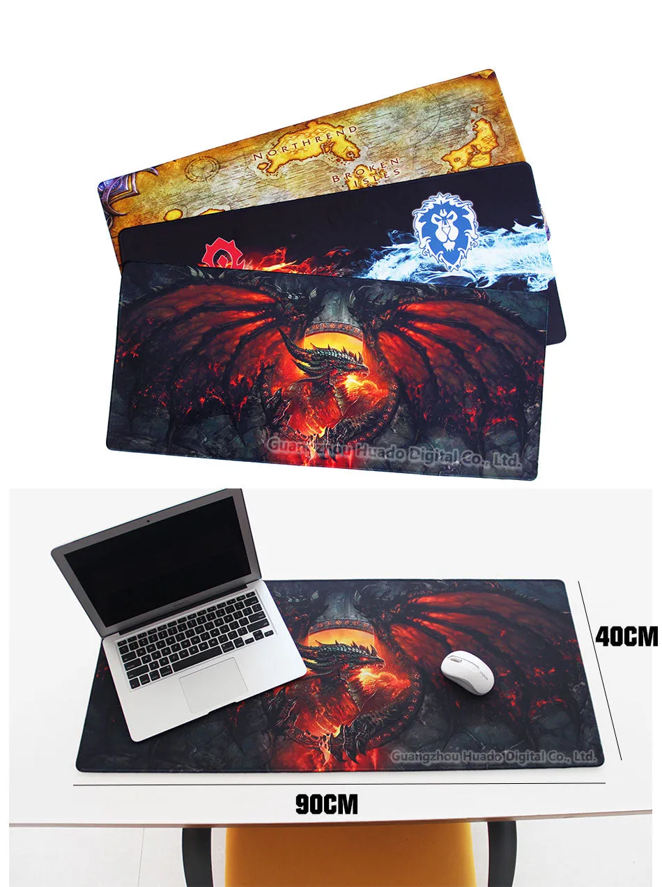 Rubber Gaming Mouse Pad mouse mat desk mats for gamer large mousepad for World of Warcraft/steelseries/ overwatch/dota 2