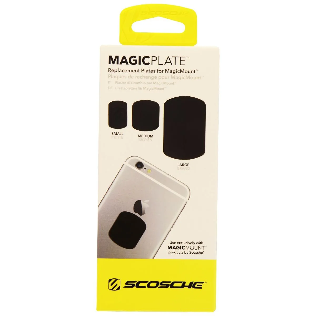 SCOSCHE MagicMount Magnetic Mount Replacement Plate Kit - Black