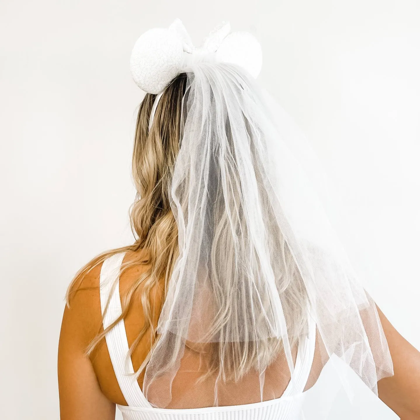 Sequin Minnie Mouse Headband Veil