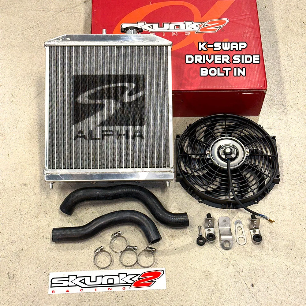 Skunk2 Pro Driver Side Alpha Radiator Kit For Honda Civic Acura Integra K Swap