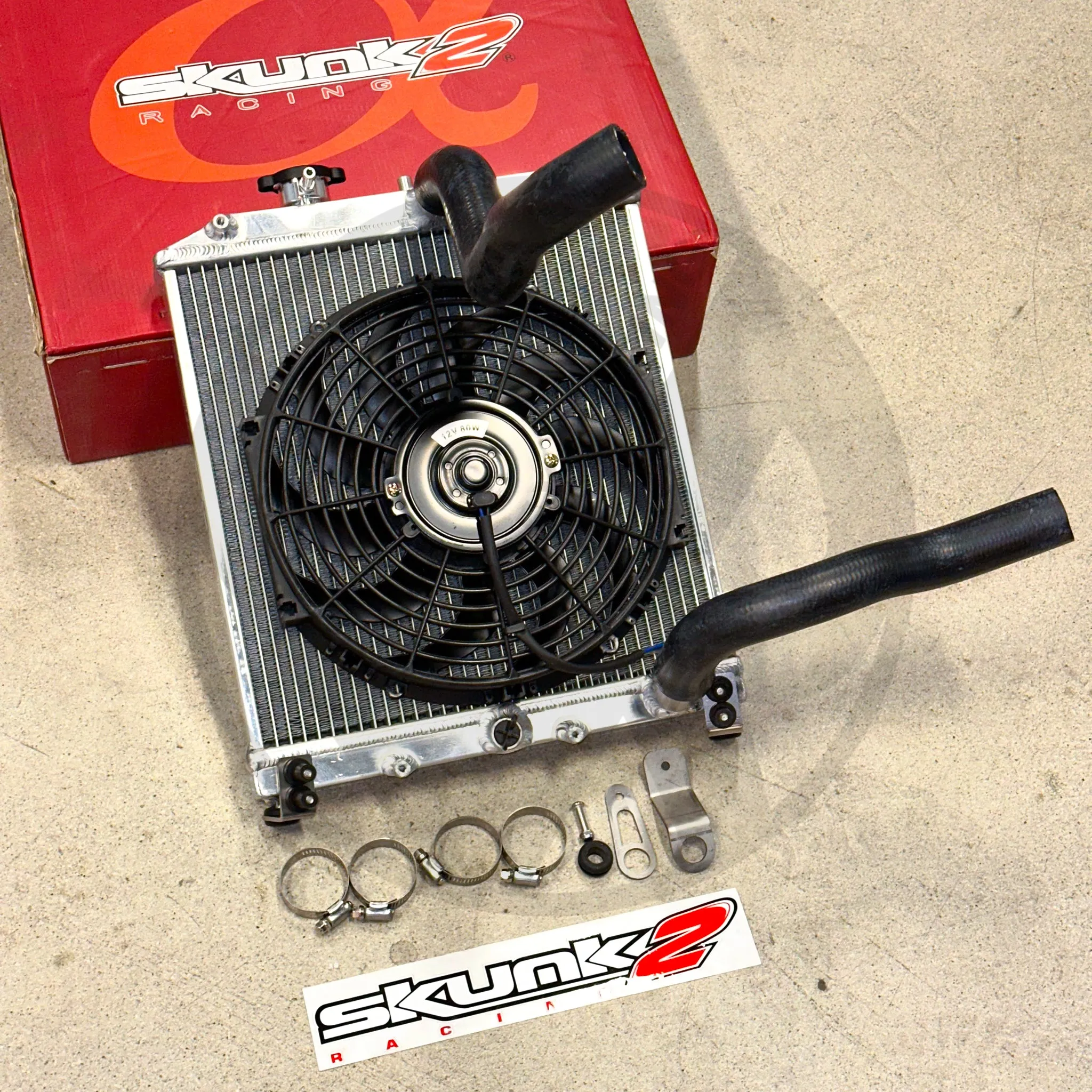 Skunk2 Pro Driver Side Alpha Radiator Kit For Honda Civic Acura Integra K Swap