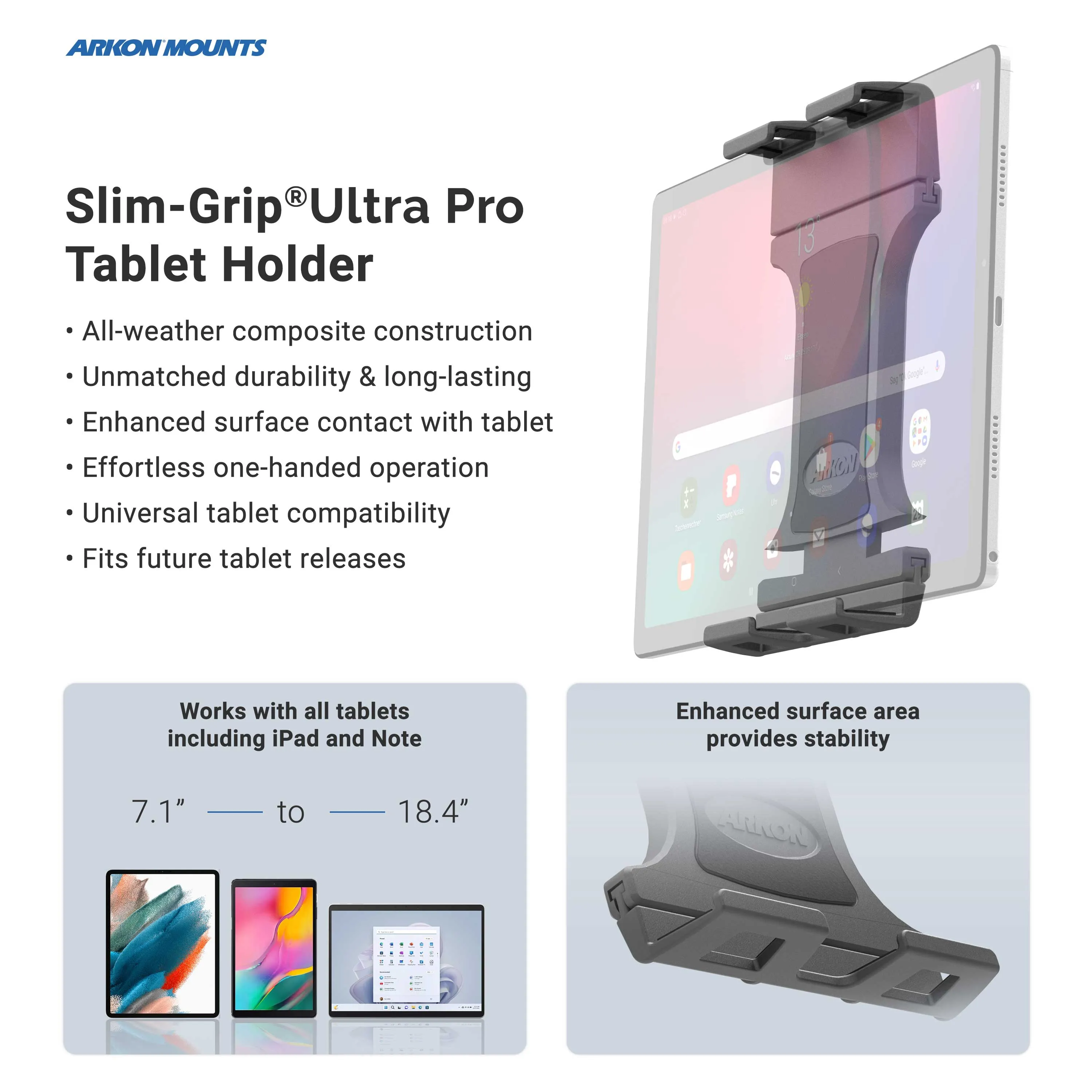 Slim-Grip® Ultra Pro Universal Tablet Holder w/ AMPS mounting pattern