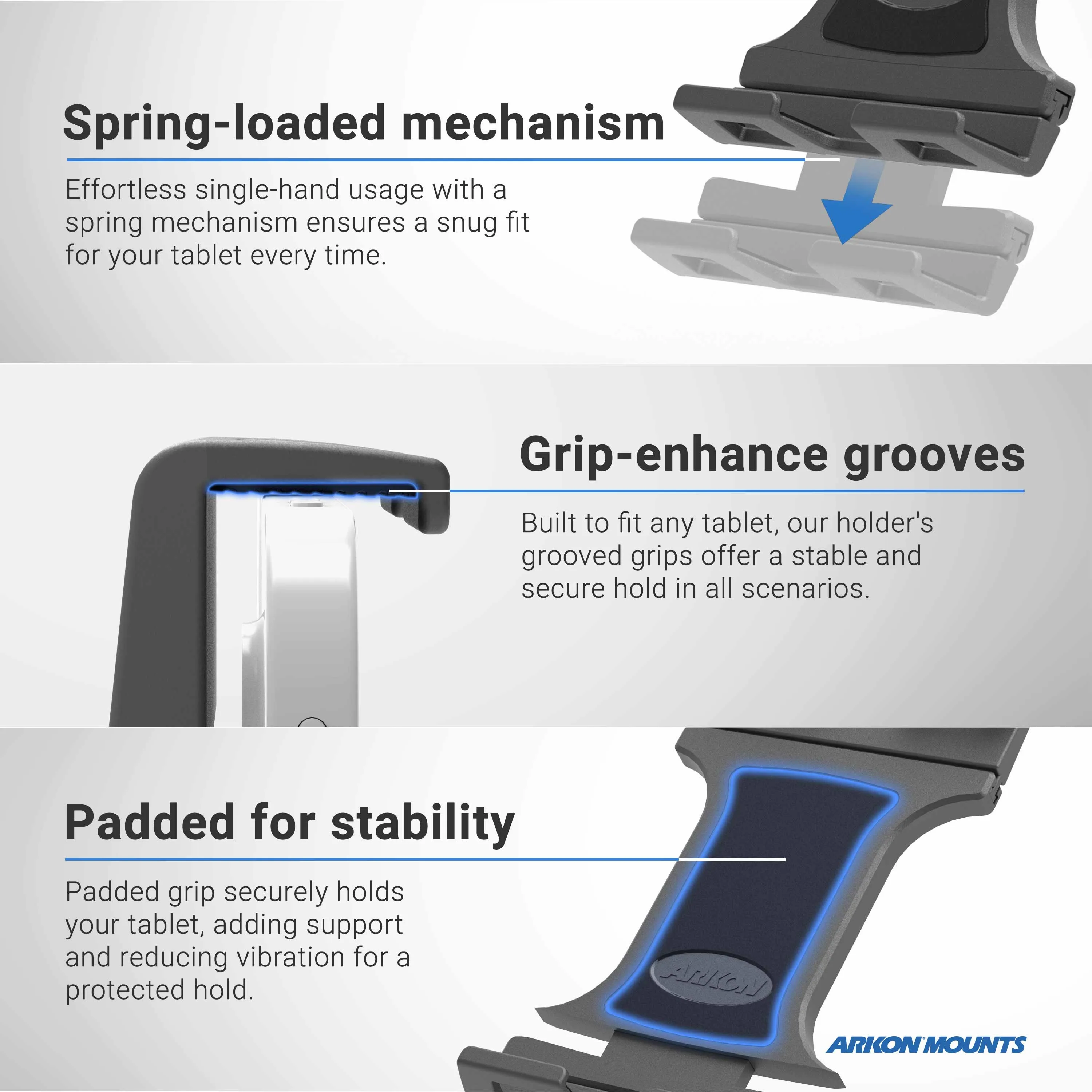 Slim-Grip® Ultra Pro Universal Tablet Holder w/ AMPS mounting pattern