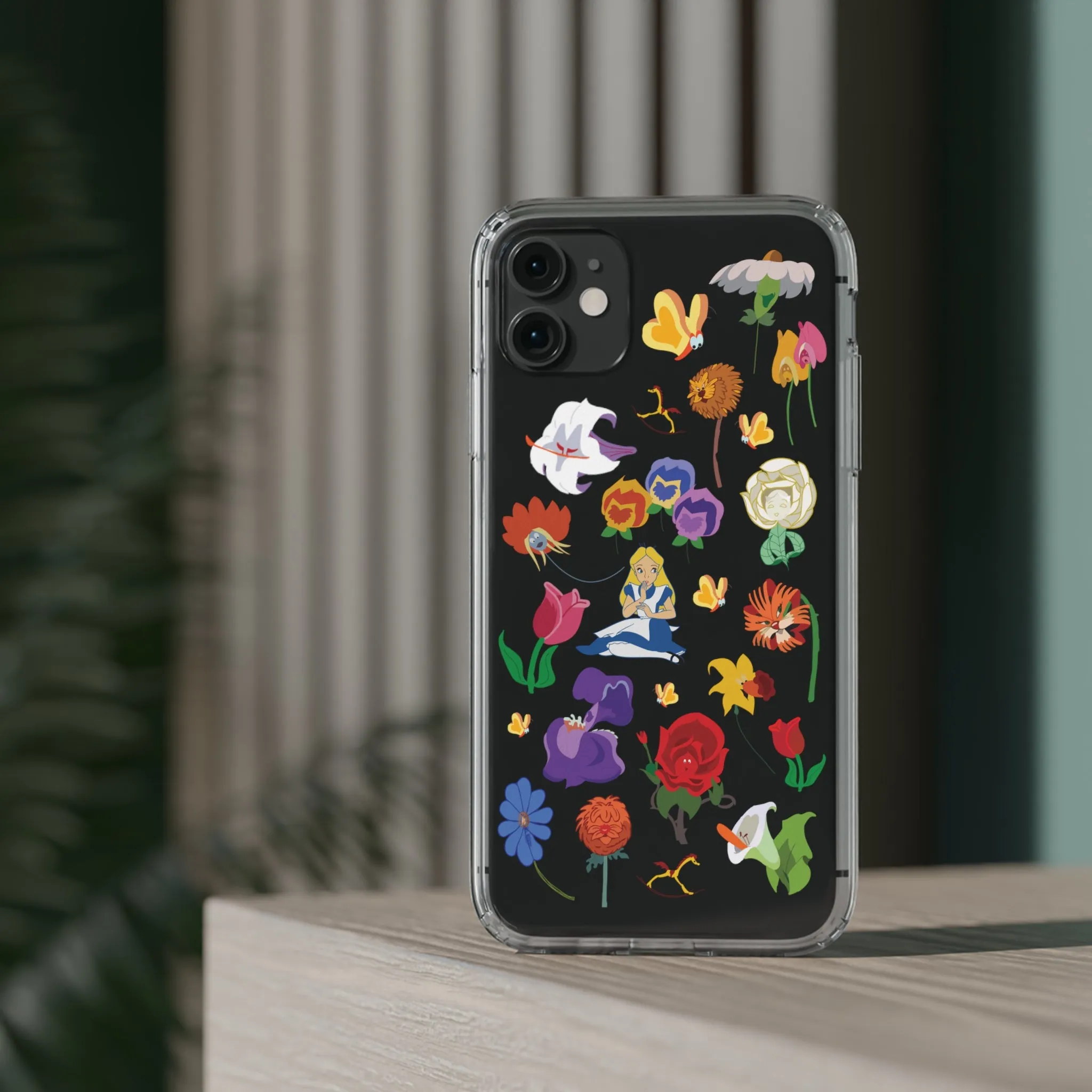 Stems Wonderland Flowers Clear Phone Case! Inspired Hand drawn Unique Gift