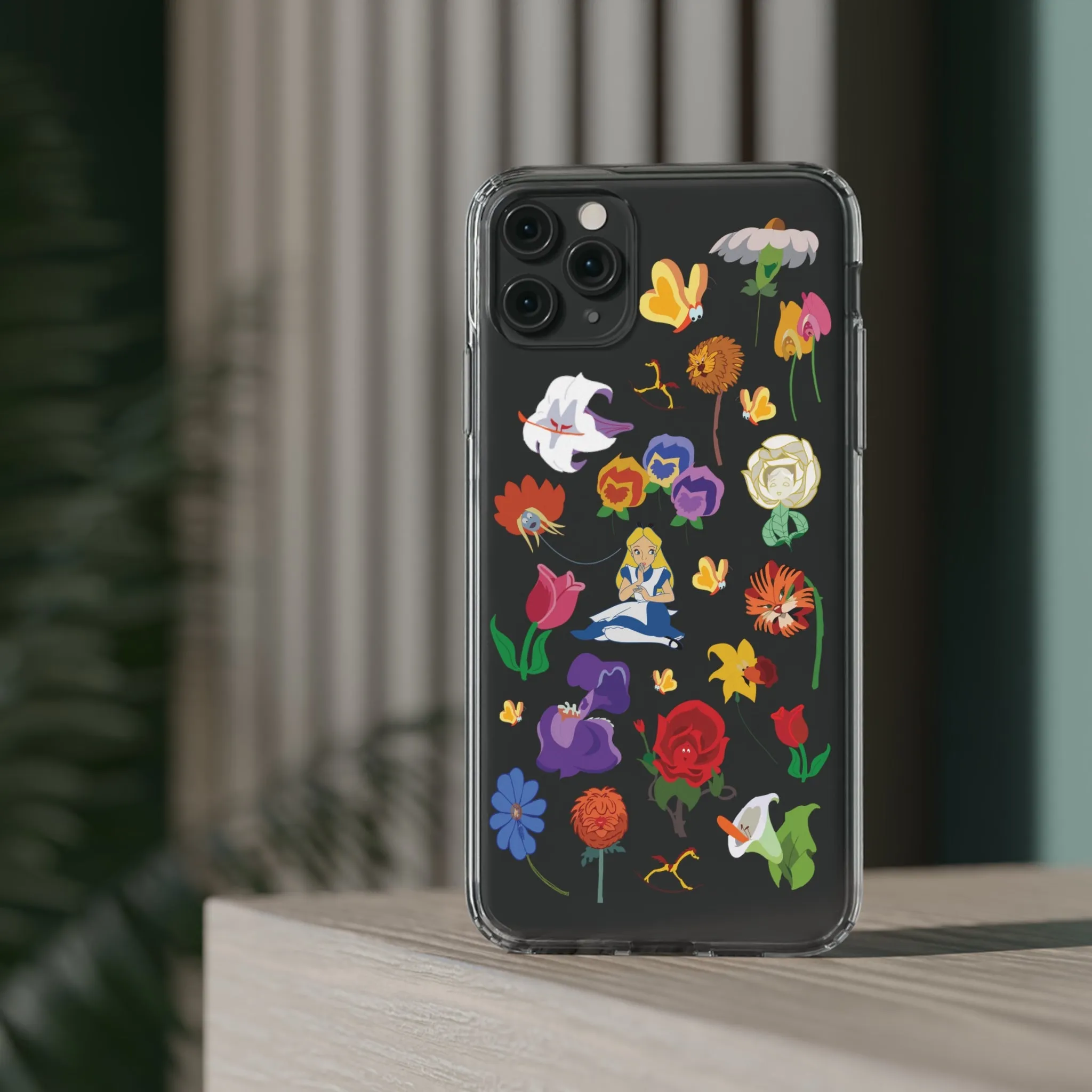 Stems Wonderland Flowers Clear Phone Case! Inspired Hand drawn Unique Gift