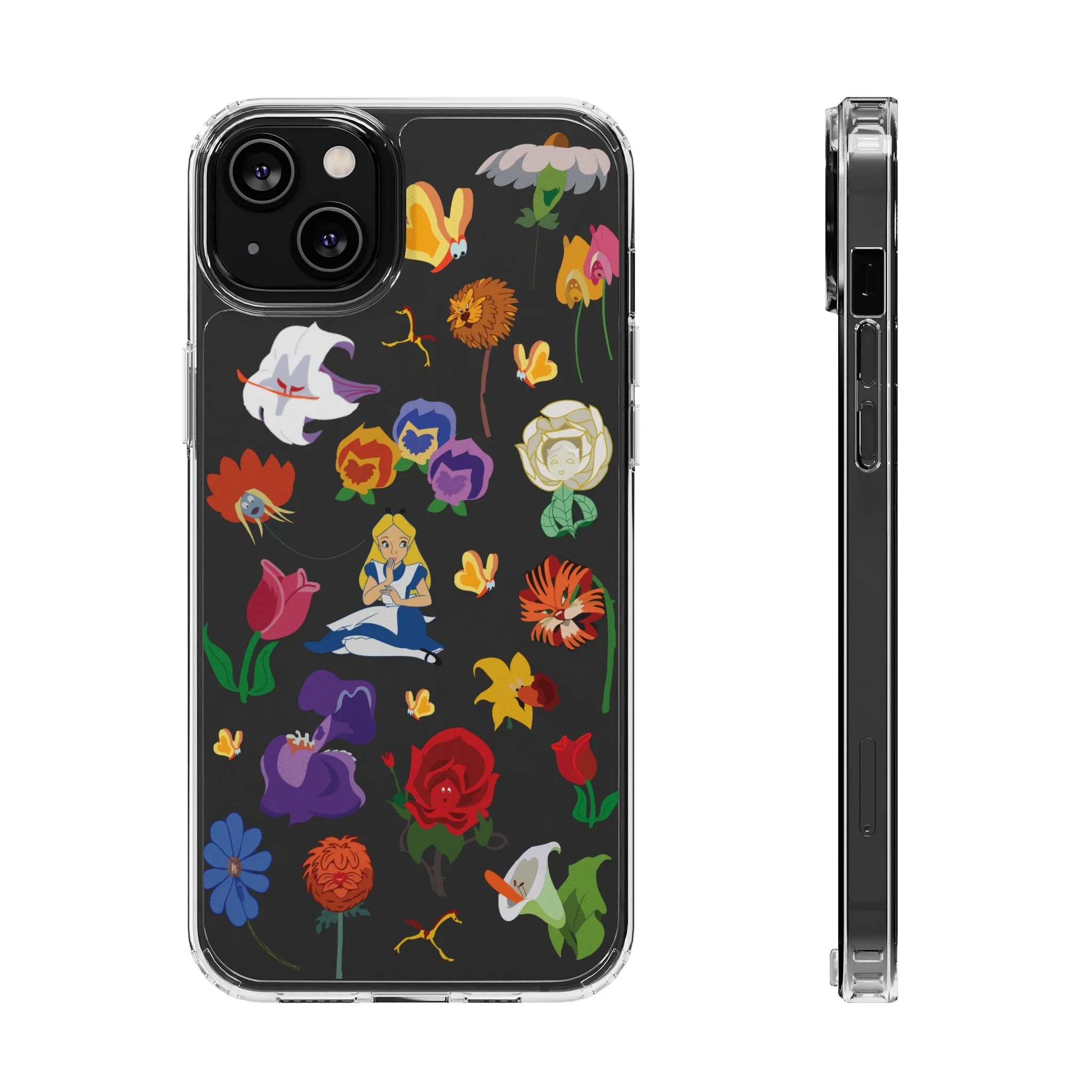 Stems Wonderland Flowers Clear Phone Case! Inspired Hand drawn Unique Gift