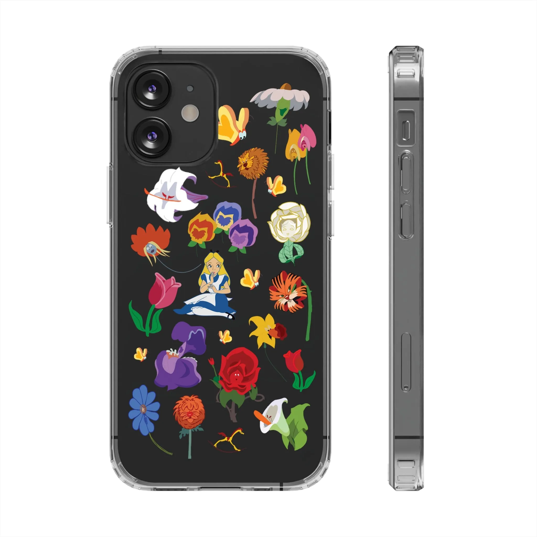 Stems Wonderland Flowers Clear Phone Case! Inspired Hand drawn Unique Gift