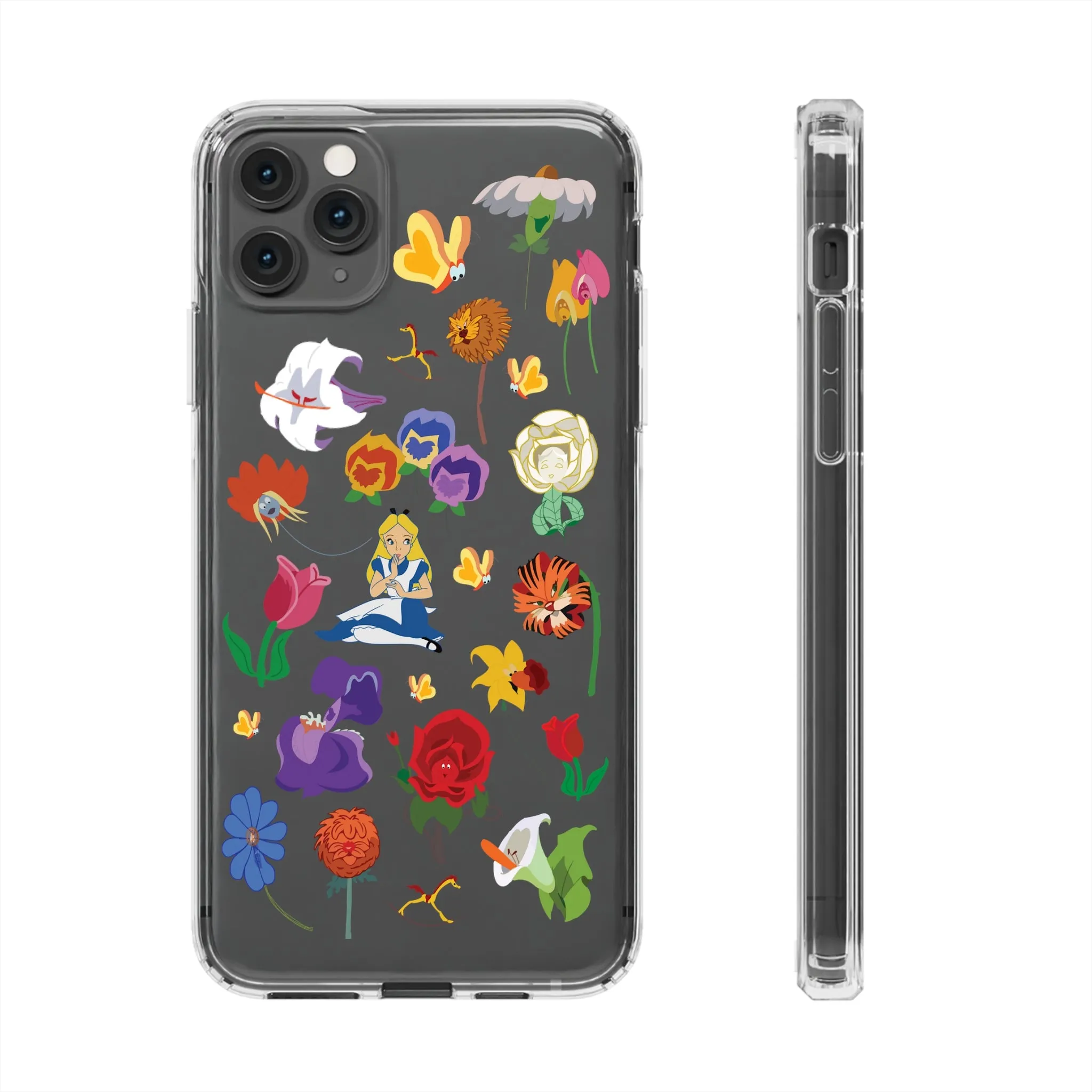 Stems Wonderland Flowers Clear Phone Case! Inspired Hand drawn Unique Gift