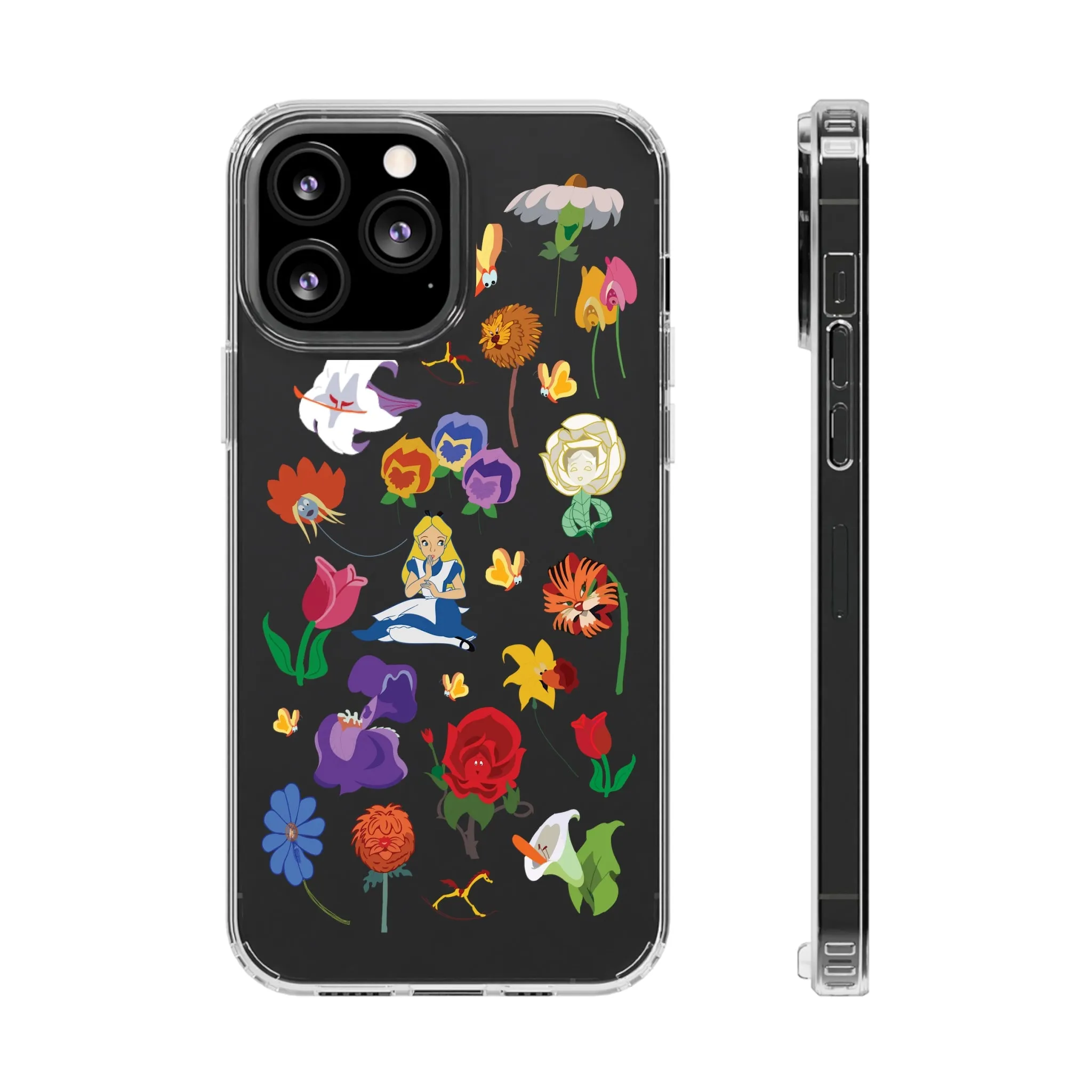 Stems Wonderland Flowers Clear Phone Case! Inspired Hand drawn Unique Gift