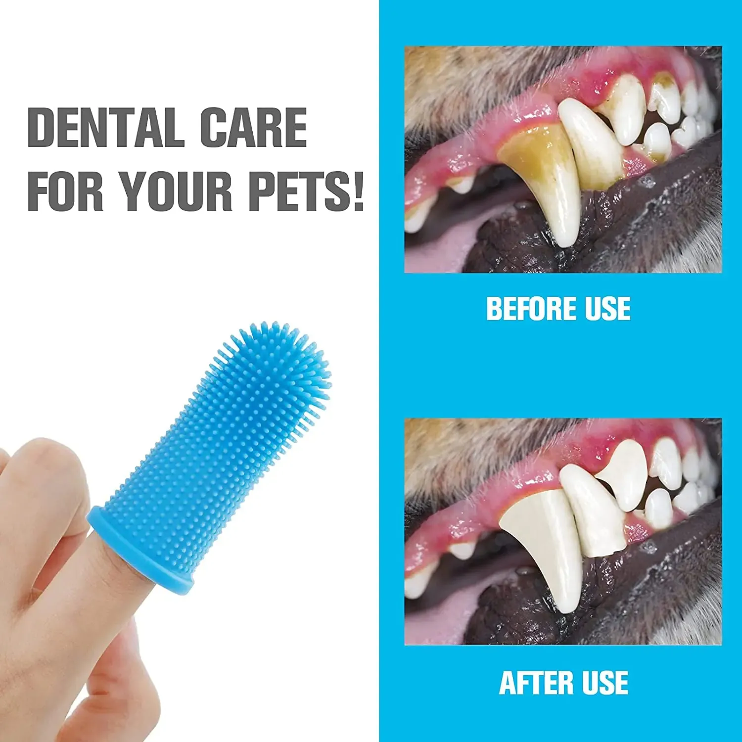 Super Soft Silicone Dog Toothbrush for Gentle Dental Care