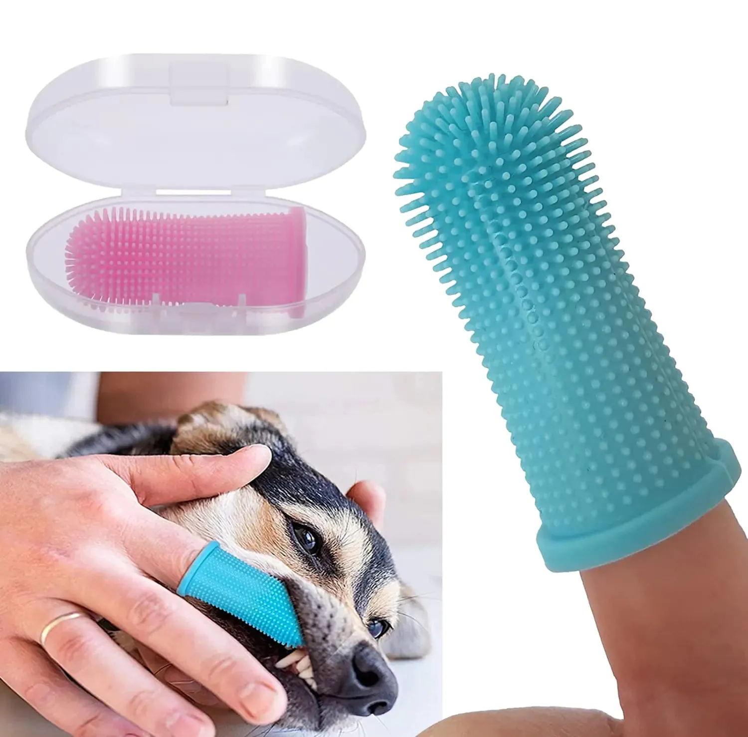 Super Soft Silicone Dog Toothbrush for Gentle Dental Care