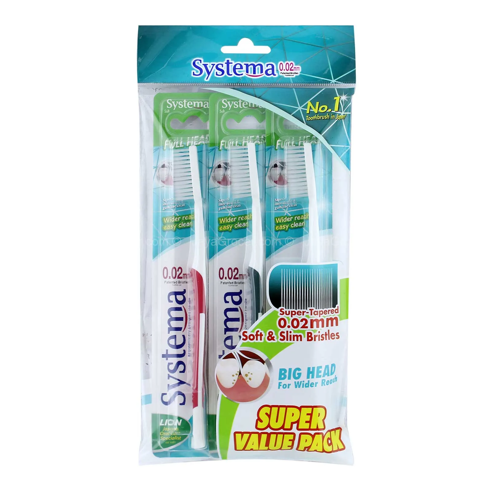 Systema Big Head Toothbrush 3pcs/pack