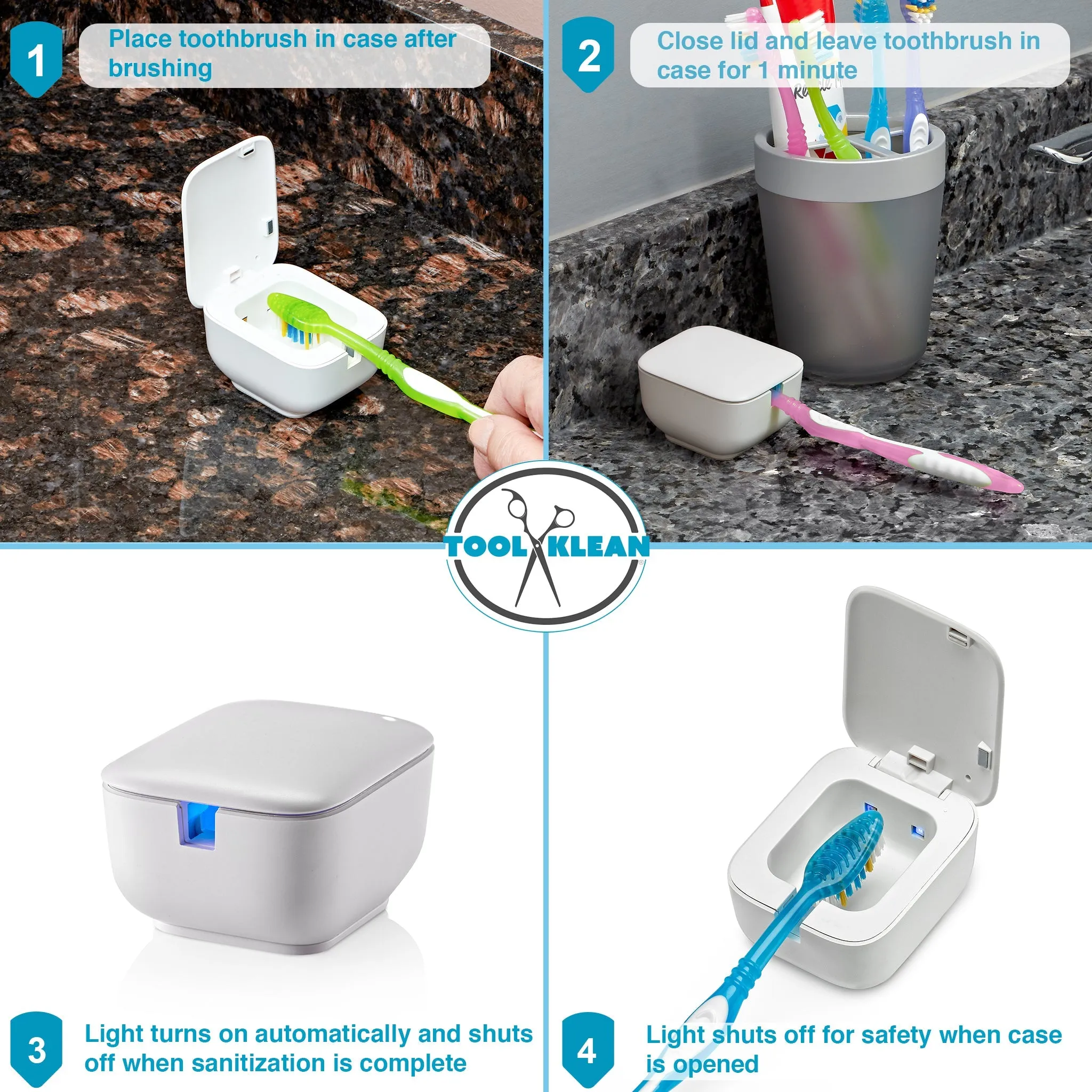 Tidy Teeth UV Toothbrush Sanitizer and Holder