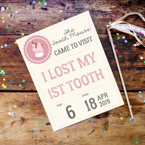 Tooth Mouse Photo Prop Poster for Girls | Official Tooth Mouse Poster