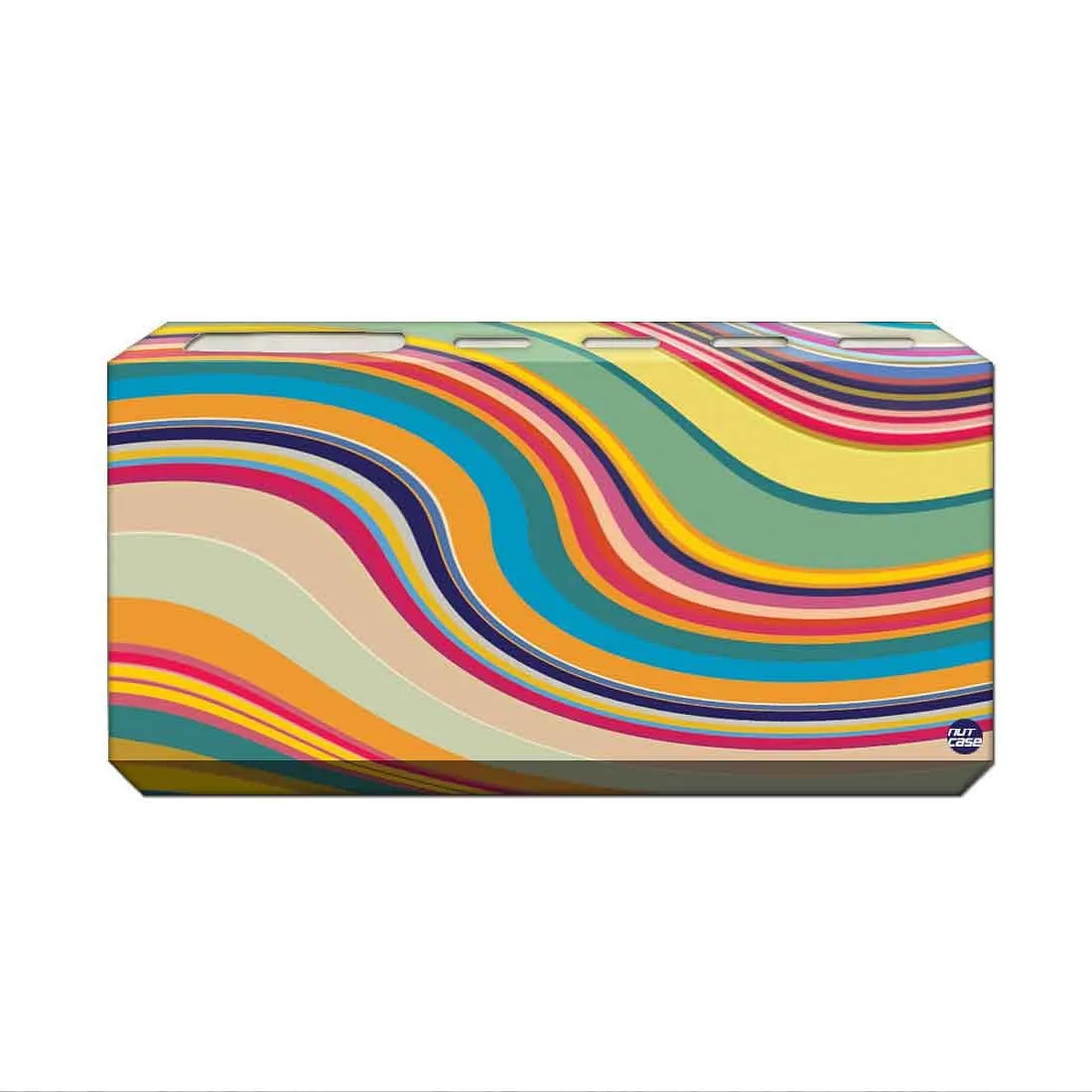 Toothbrush Holder Wall Mounted -Coloreful Waves Lines