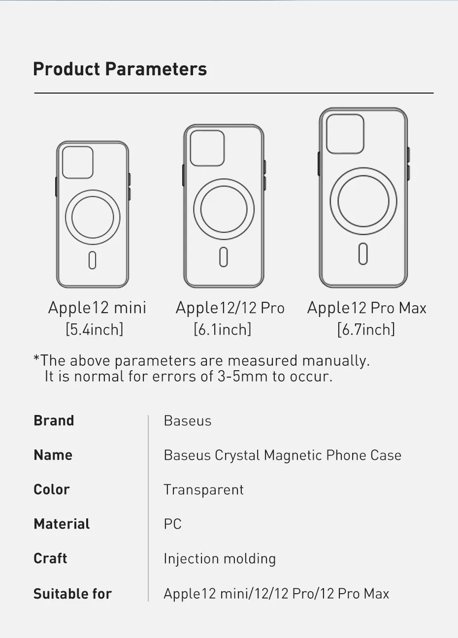 Transparent Magnetic Phone Case for iPhone 13 Pro Max 13pro Wireless Charging Cover iPhone 12 12 Pro Max Magnet Case