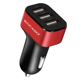 Triple USB Car Charger - 30W, 5.5A - iPhone XS/XS Max/8 Plus, Galaxy S7/S6 - Compact