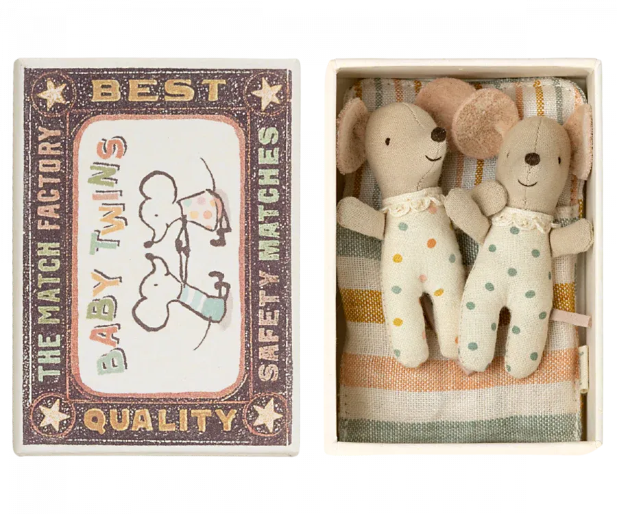 Twins, Baby Mice in Matchbox