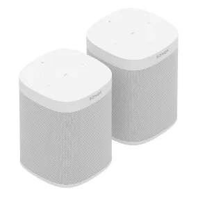 Two Room Set with all-new Sonos One - Smart Speaker with Alexa voice control built-In. Compact size with incredible sound for any room. (White)