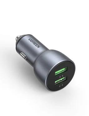 UGREEN USB Car Charger Adapter 36W - Dual USB Car Charger Fast Charging, Cigarette Lighter Adapter