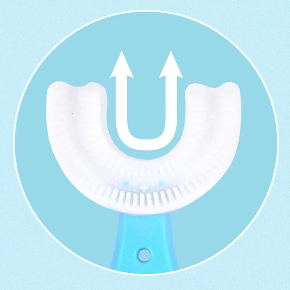 US 1-2 Pack Children Kids Toothbrush 360° U-shaped Brush Oral Teeth Cleaner Baby